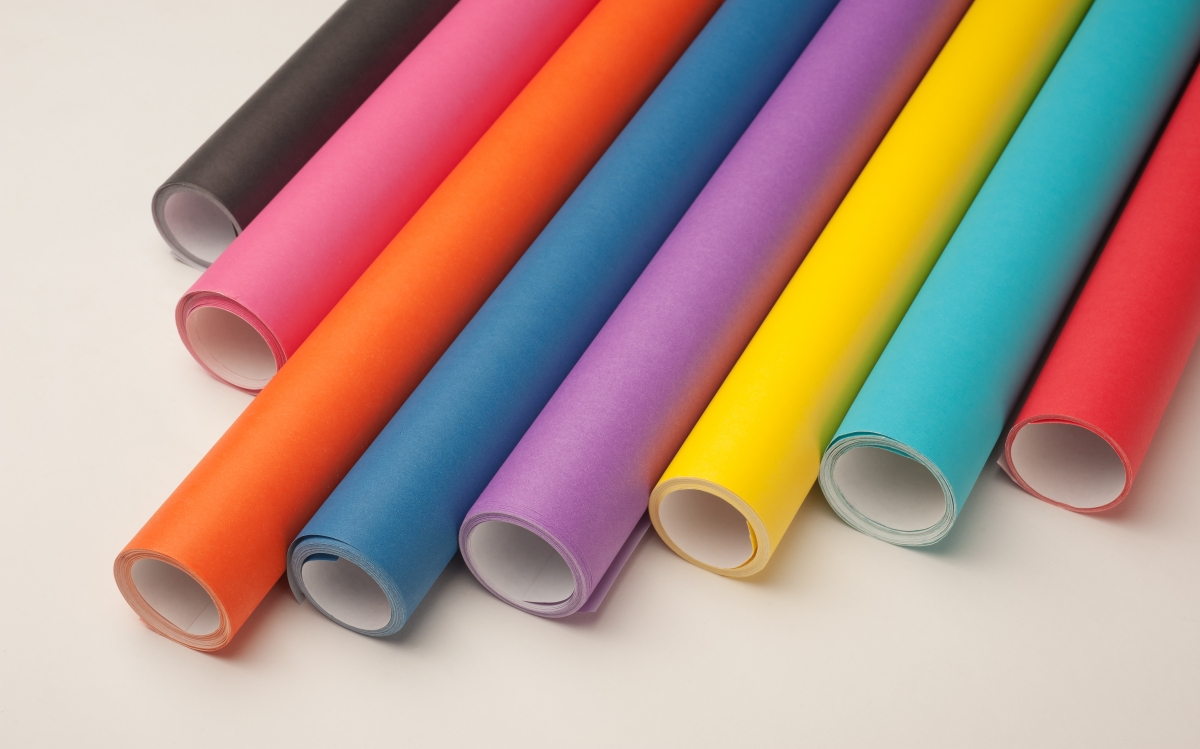 Colored paper rolls