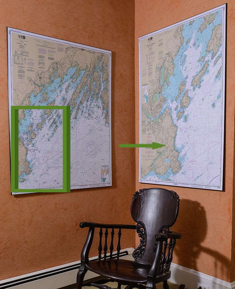 Mounted Nautical Charts