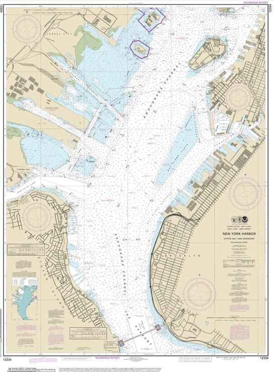 new york harbor upper bay and narrows anchorage chart nautical chart dimensions